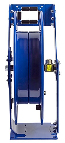 COXREELS Spring Rewind Hose Reel for Fuel Dispensing 3/4" I.D. 75' Hose 300 PSI Blue