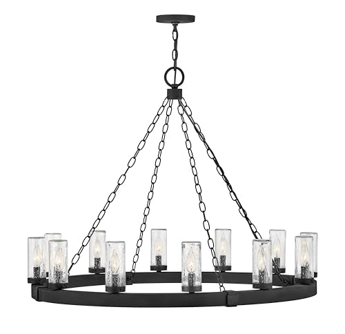 Hinkley Sawyer Large Black Outdoor Pendant Light