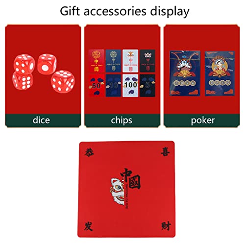 SHATONG Chinese Mahjong Travel Game Set with 144 Melamine Tiles and Portable Storage Case