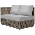 Source Furniture Scorpio Aluminum Frame Left Arm Loveseat Gray