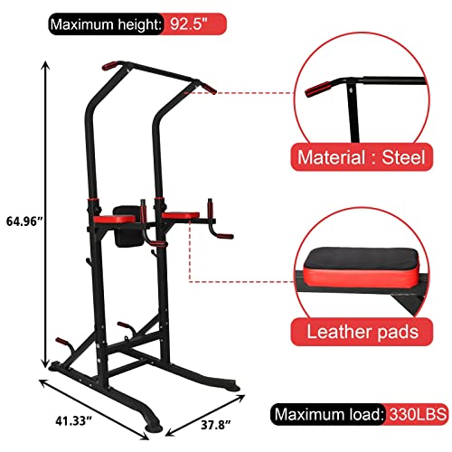 PRODCA Power Tower Multi-Functional Pull Up Bar Dip Station Push Up Workout Exercise Equipment