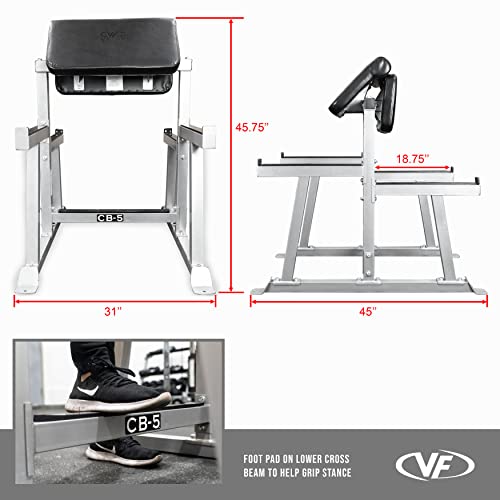 Valor Fitness Standing Preacher Curl Bench Station for Bicep Arm Curling - CB-5 Standing Preacher Curl Station