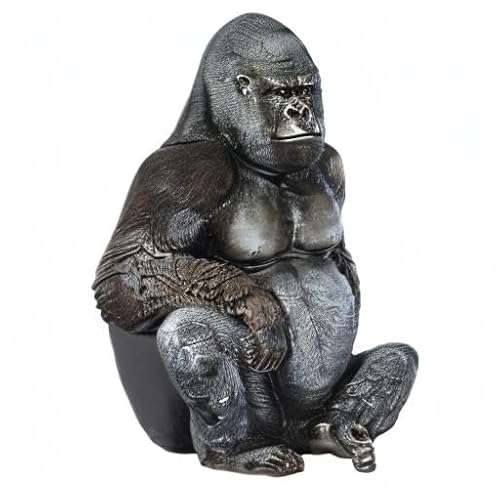 Design Toscano NE9009 Black-back Western Lowland Gorilla Giant Ape Statue Full Color