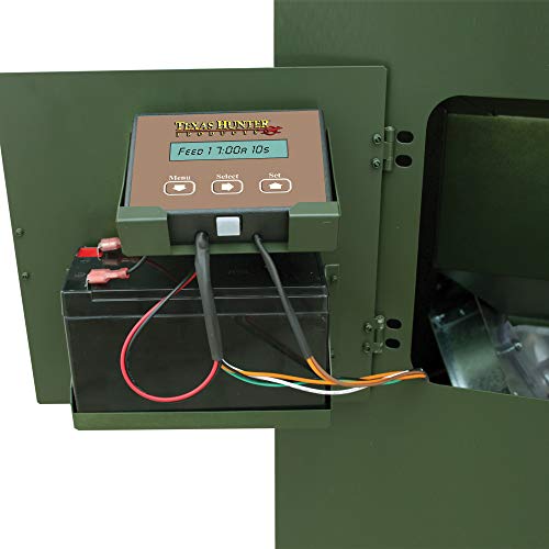 Texas Hunter Products Hide-A-Way Directional Wildlife Feeder 500lb Capacity Hunter Green