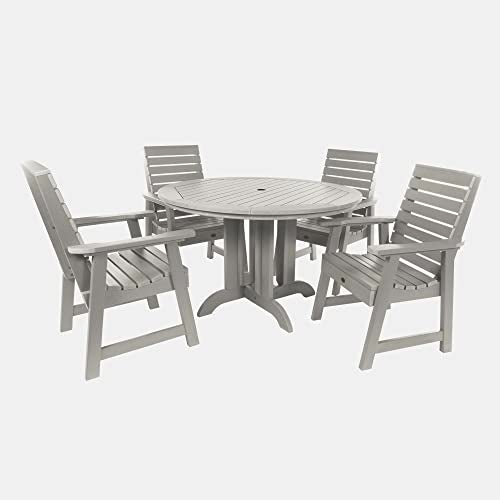 Highwood Weatherly 5-Piece Round Dining Set Harbor Gray