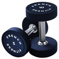 French Fitness Urethane Round Pro Style Dumbbell Set (5-100 lbs)