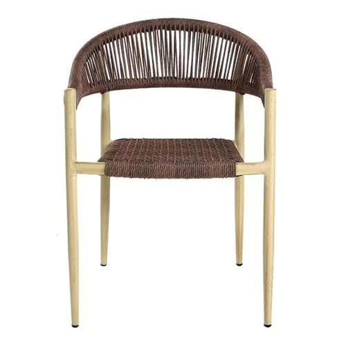 Furniture of America Clark Aluminum Patio Dining Chair Set of 4 Natural