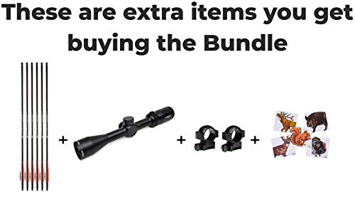 Wearable4U Hatsan Harpoon Arrow Air Rifle Bundle + Scope w/Rings + 6pk Arrows + Targets