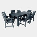 Highwood Weatherly 7pc Rectangular Dining Set 84" x 42" Federal Blue