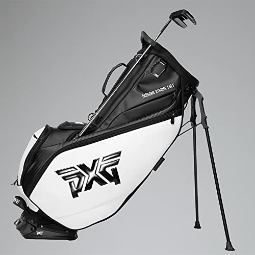 PXG 2020 Hybrid Stand Bag 8" B-UGB9-EP with 6 Compartments Opening, Multicolor (Black/White)