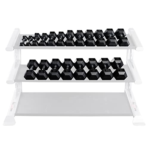 Body-Solid Rubber Coated Hexagon Dumbbells Black
