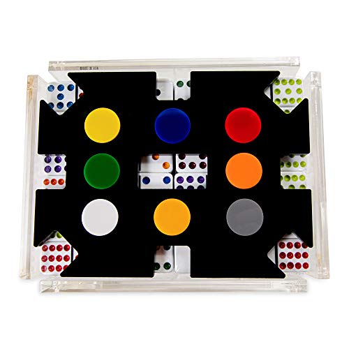 Luxe Dominoes Mexican Train Dominoes Set Black