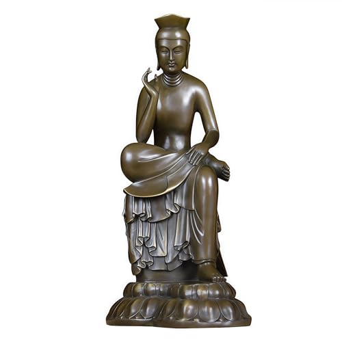 FENGSHUI-CAISHEN Pure Copper Meditating Buddha Statue Large Bronze