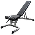 Valor Fitness Adjustable Bench with Leg Support - 7 Position Back Pad, 4 Position Seat Pad - DD-25 Adjustable Bench with Wheels