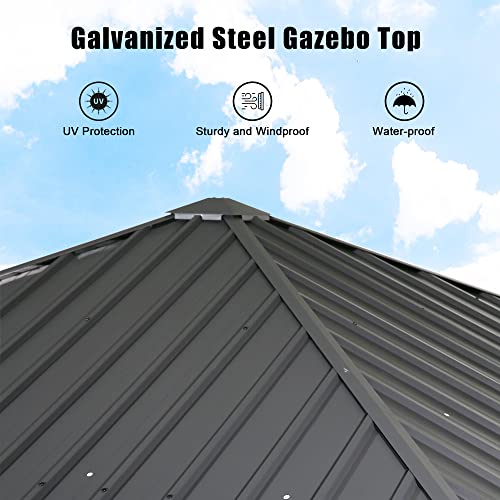 Patio Tree 10' x 10' Hardtop Gazebo Gray