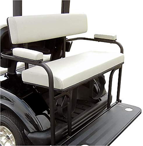 3G 2-in-1 Combo Seat Kit & Golf Bag Carrier for EZGO RXV Golf Carts 2008+ White