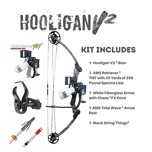 AMS Bowfishing Hooligan V2 Bowfishing Bow Kit Grey