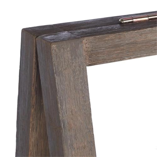 Safavieh Outdoor Collection Danser 2-Tier Shelf Dark Walnut/Grey