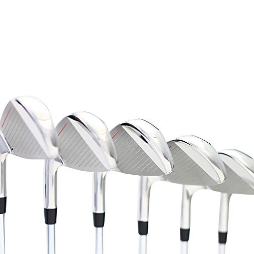 Majek K6 Iron Set +2 inch Over XL Big & Tall Men's 8-Piece Set Right Handed Steel Shaft Regular Flex Black