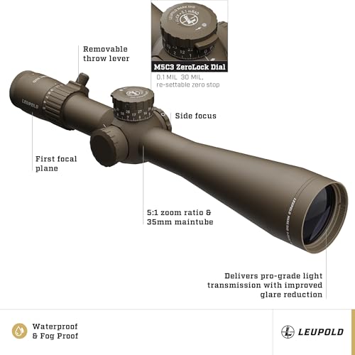 Leupold Mark 5HD 5-25x56 M5C3 FFP PR2-MIL Riflescope Dark Earth