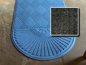 FloorGuard Heavy Duty All Purpose Entrance Mat Diamond 4' x 18' Charcoal