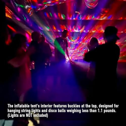 OZIS Large White Inflatable Nightclub Disco Cube Tent 20X16.5X12Ft