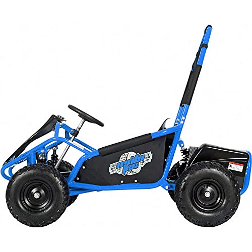 MotoTec Mud Monster Kids Electric Go Kart 48v 1000w Full Suspension Blue