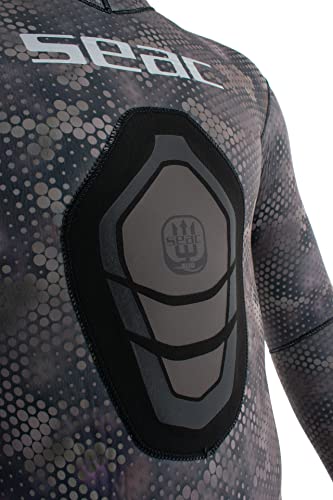 SEAC Seac Snake Man Two-Piece Open-Cell Neoprene Wetsuit 5mm Large Grey Camo