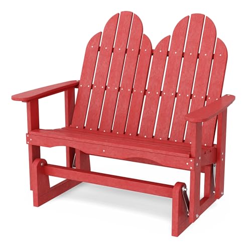 Wildridge Classic Adirondack Glider Cardinal Red