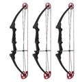 GENESIS Archery Compound Bow with Adjustable Draw Length 15"-30" & Weight 10-20 lbs for Left-Handed Black