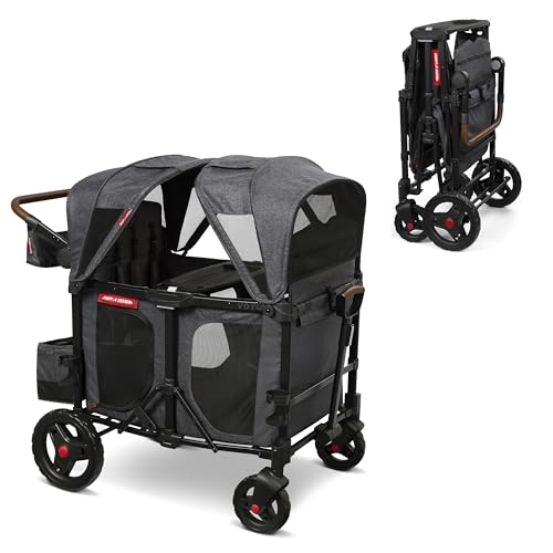 Radio Flyer Voya XT Quad Stroller Wagon 4-Seater Gray