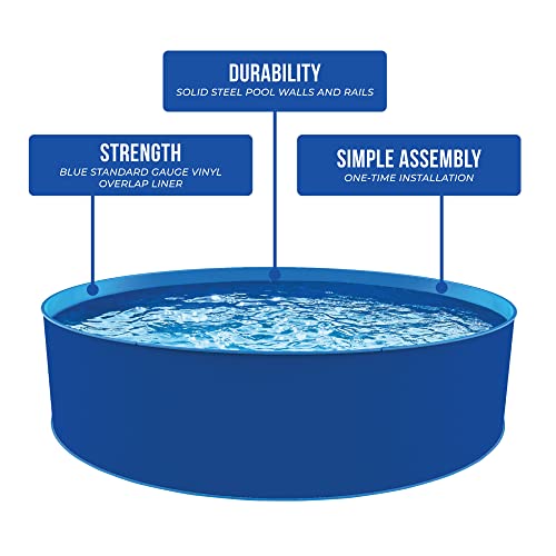 Blue Wave Cobalt Steel Wall Pool Package - 15-ft Round 48-in Deep Blue