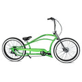 MICARGI Boston GT7 Fat Tire Beach Cruiser Bike 7-Speed Dual Suspension Green