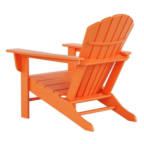 Afuera Living Portside Classic Outdoor Adirondack Chair Set of 4 Orange