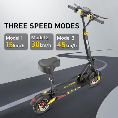 iENYRID Electric Scooter 800W Off-Road 10-Inch Tires, 30 Miles Range Black