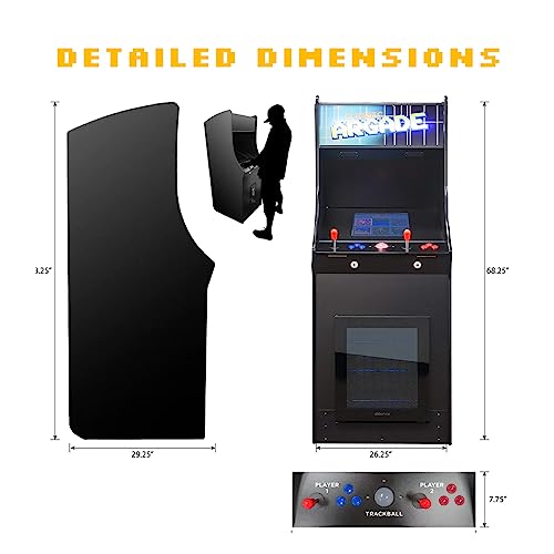 Creative Outdoor Distributor Stand-Up Arcade Machine 2-Player 60 Games with Fridge & Stools