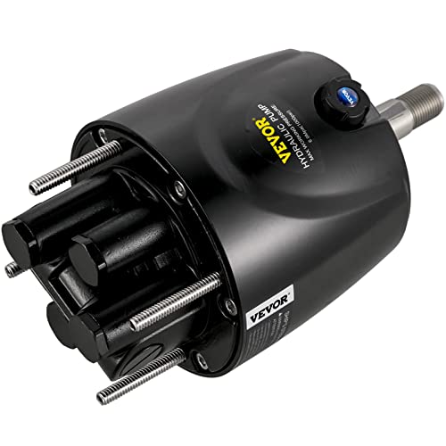 VEVOR Hydraulic Outboard Steering Kit, 300HP with 24 ft Hose and 13.5" Wheel