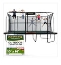 JumpKing Pro-Series 10'x16' Rectangle Trampoline with Enclosure Black/Orange