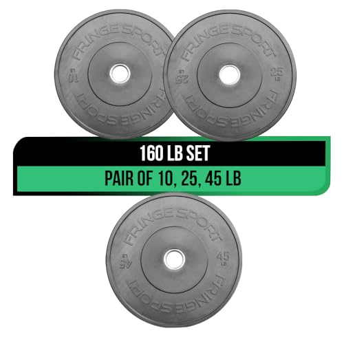 FringeSport MILSPEC Bumper Plates Set Black 100lb-260lb