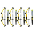 GENESIS Archery Compound Bow Kit Adjustable Draw Length & Weight Left-Handed Yellow