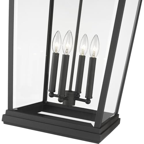 Z-Lite 4 Light Outdoor Wall Sconce Black