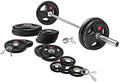 Signature Fitness Olympic Weight Plates & Barbell Set 325LB with Barbell