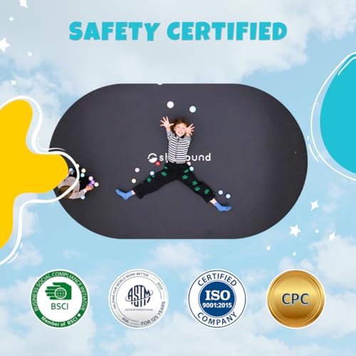 SkyBound Outdoor Trampoline with Enclosure Safety Net Green