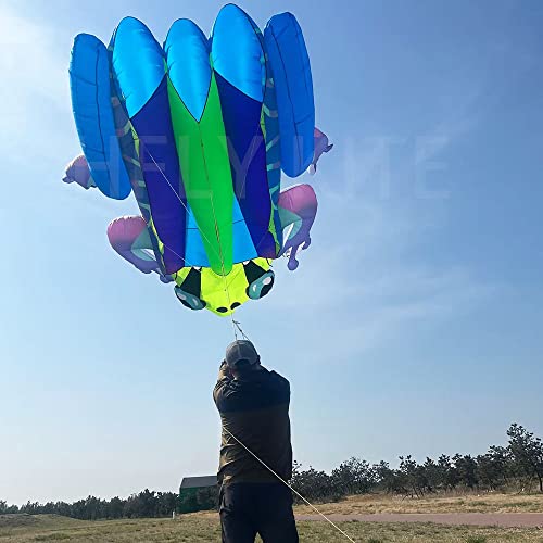 Yingfeida HFLY Large 20 SQ.M. Blue Inflatable Frog Kite for Adults