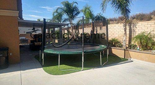 Galactic Xtreme 15 FT Round Trampoline with Net Black and Green