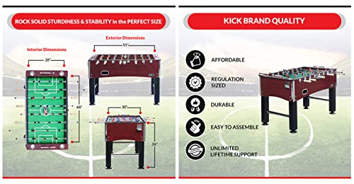KICK Royalton 55" Foosball Table Red