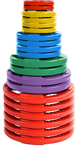 French Fitness Rubber Grip Olympic Plate Set 450 lbs (New)