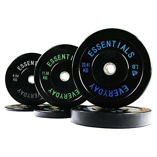BalanceFrom Olympic Bumper Plate Weight Plate Set Black