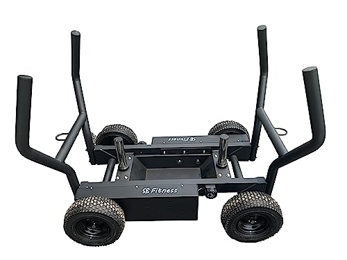 SB Fitness Equipment SuperSled with 8 Levels of Resistance and 50 lbs. Weight Plates