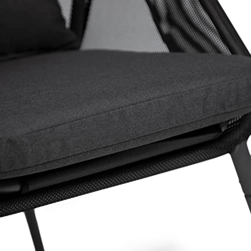 Greemotion USA Alverta 2-Piece Outdoor Foldable Accent Chair Black